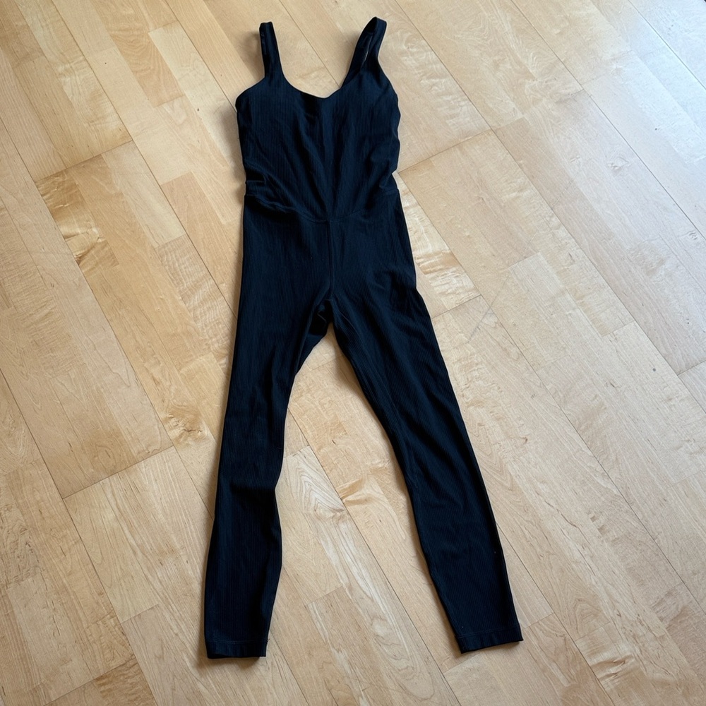 lululemon athletica ribbed Black Jumpsuit 25”